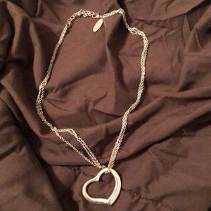 Silver Multi-Chain Heart Necklace